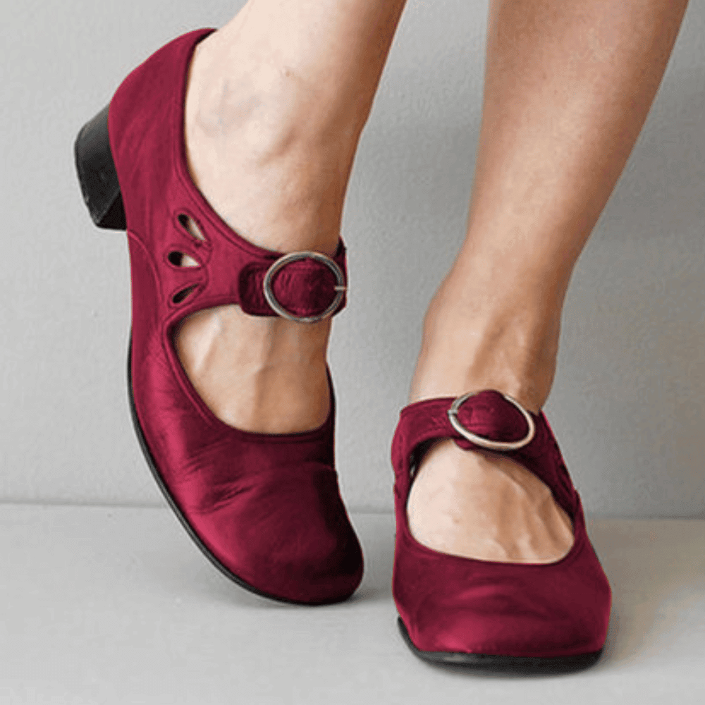 Sandales en Cuir pour Femmes avec Boucle