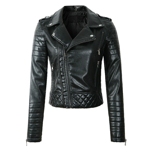 Élise Veste Biker en Similicuir Matelasséthis