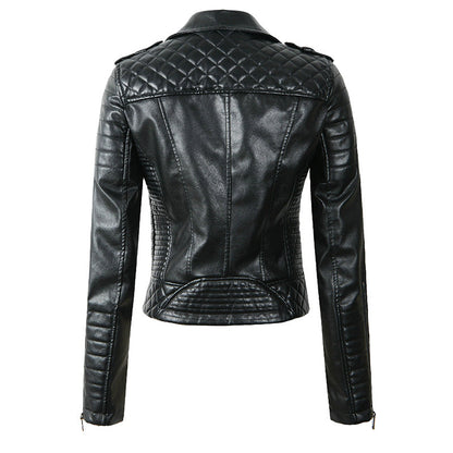 Élise Veste Biker en Similicuir Matelasséthis
