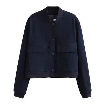 Women's Loose Fit Casual Bomber Jacket