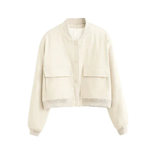 Women's Loose Fit Casual Bomber Jacket