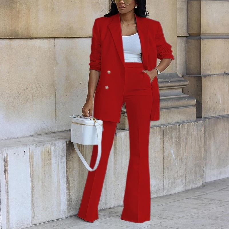 Élise Blazer Chic à Boutonnage Croisé et Coupe Ample