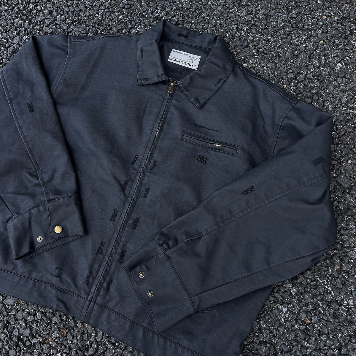 Veste femme en similicuir - Coupe Oversize - Fini Ciré - Poches Zippées