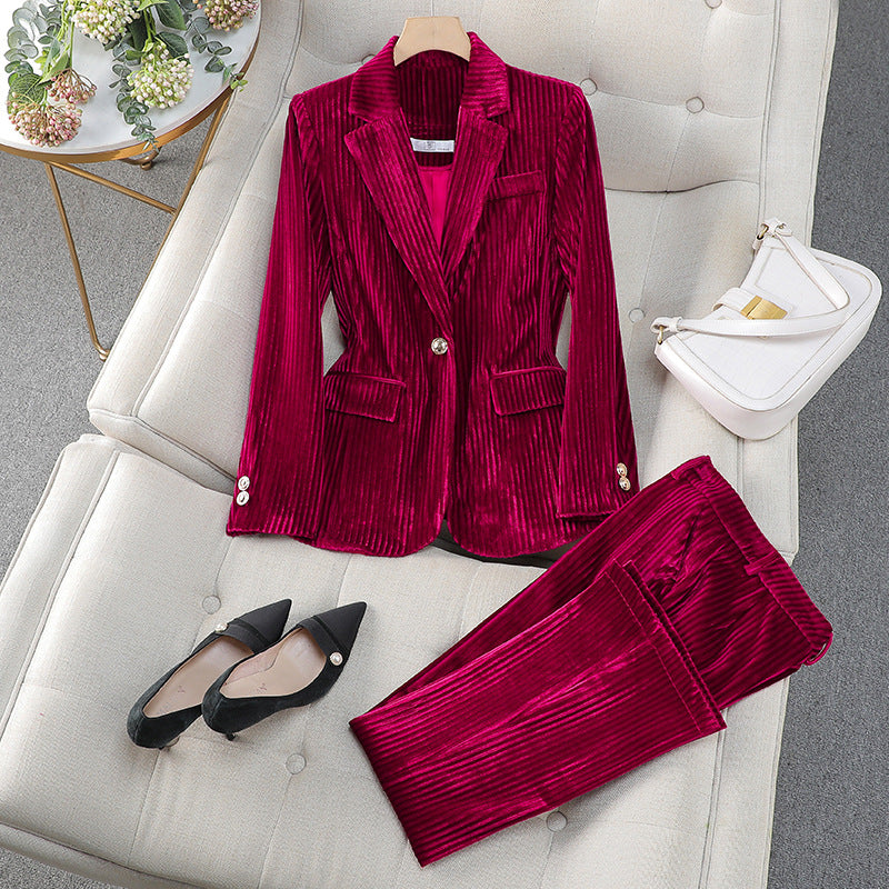 Women's Slim Fit Pantsuit for Office Wear