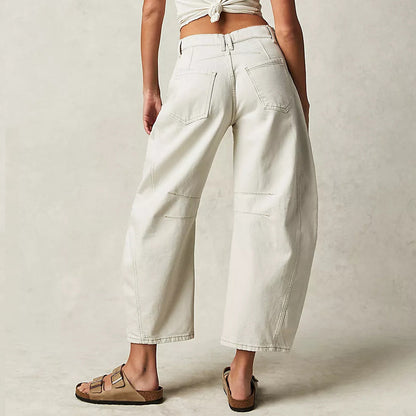 Jean Taille Haute Coupe Stor en denim Stretch Pour Femme