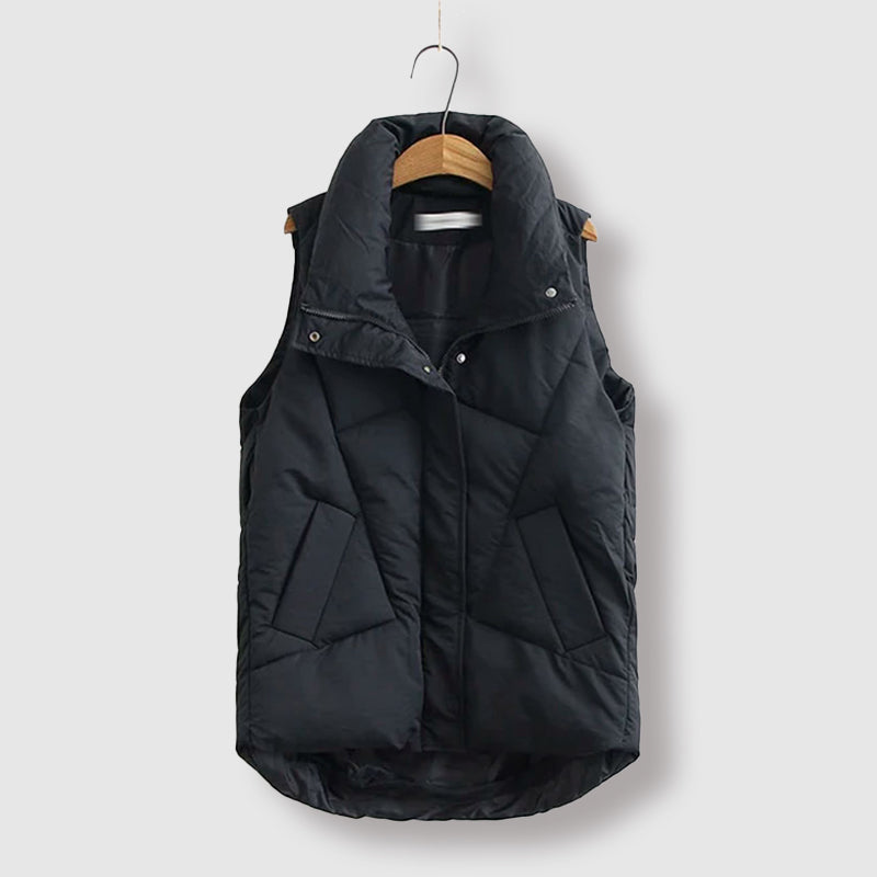 Gilet Doublé Motif Flocon Tokyo à Coupe Décontractée pour Femme