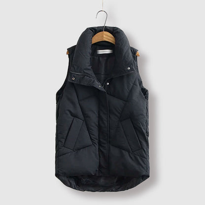 Gilet Doublé Motif Flocon Tokyo à Coupe Décontractée pour Femme