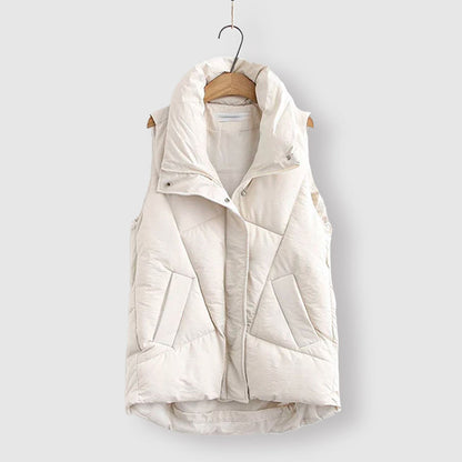 Gilet Doublé Motif Flocon Tokyo à Coupe Décontractée pour Femme