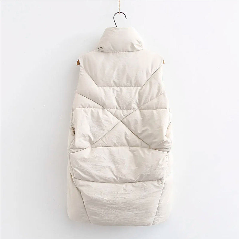 Gilet Doublé Motif Flocon Tokyo à Coupe Décontractée pour Femme