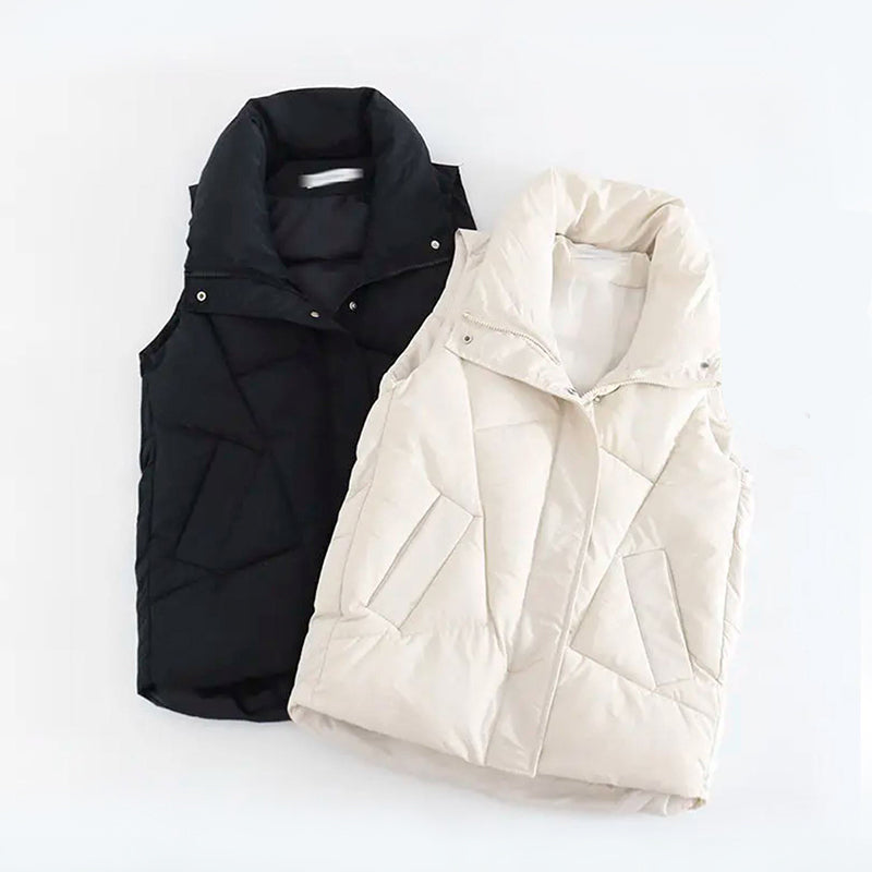 Gilet Doublé Motif Flocon Tokyo à Coupe Décontractée pour Femme