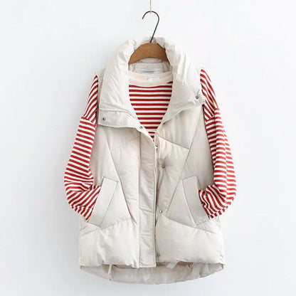Gilet Doublé Motif Flocon Tokyo à Coupe Décontractée pour Femme