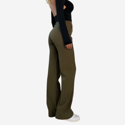 Élina – Pantalon Élégant à Jambe Large