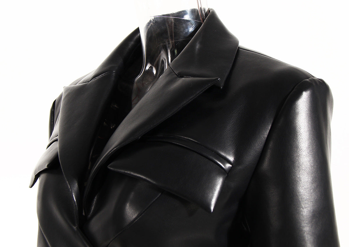 Veste femme élégante avec ceinture à la taille - stil udendørs