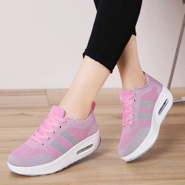 Anaïs Women's Athletic Sneakers in Breathable Mesh with Cushioning Sole