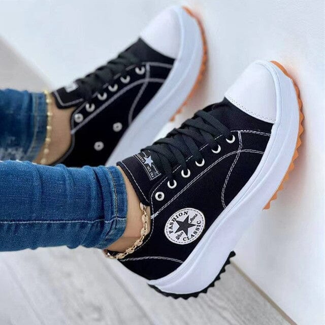 Camille Casual Canvas Lace-Up Sneakers