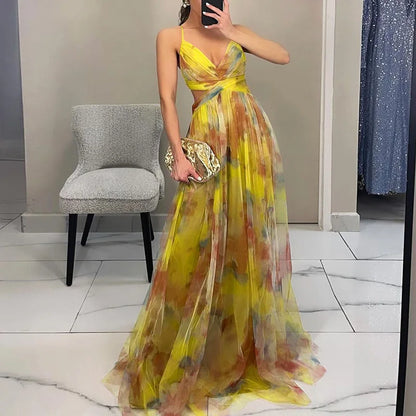 Women's Summer Floral Print Flowy Dress