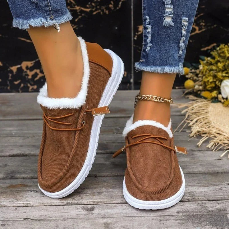 Women's Bottes en Velours à Lacets à Bout Rondth