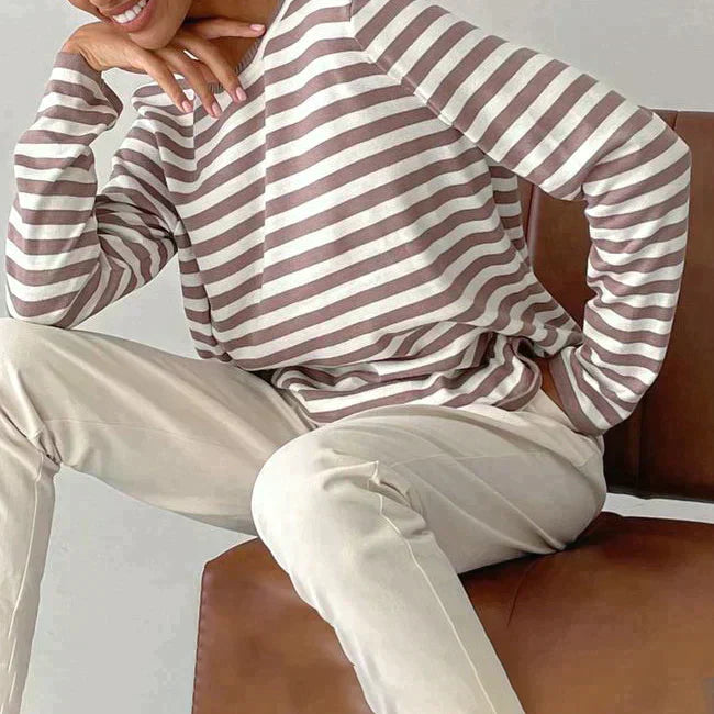 Maëlle – Pull Rayé Élégant