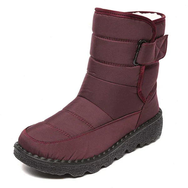 Women's Bottes de Neige Mi-Mollet à Bout Rond