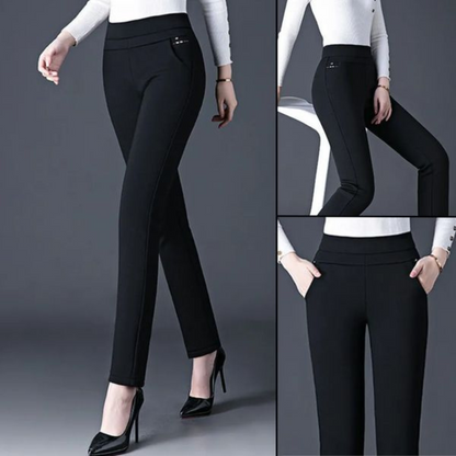 Legging Femme Taille Haute Extensible avec Détail de Fausses Poches