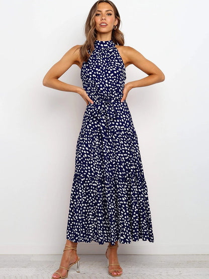 Maya Robe midi à Pois et Taille nouée