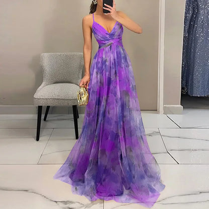 Women's Summer Floral Print Flowy Dress