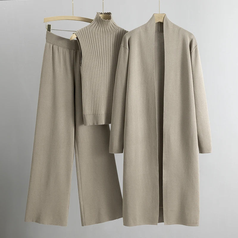 Women's Long Open Cardigan in Soft Knit – Relaxed Fit