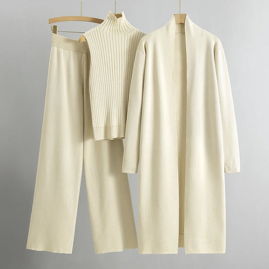 Women's Long Open Cardigan in Soft Knit – Relaxed Fit