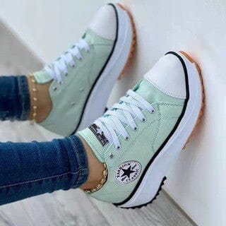 Camille Casual Canvas Lace-Up Sneakers