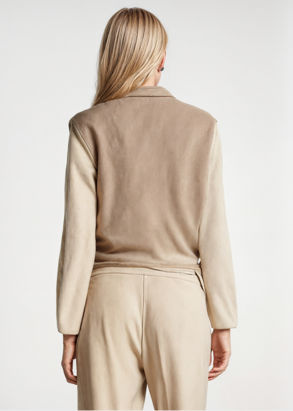 Gilet en Laine à Col V Plongeant avec Liens à Nouer pour Femme