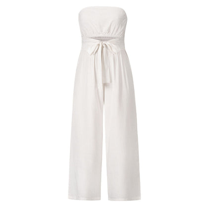 Pour femme - Combinaison bustier décontractée taille élastique