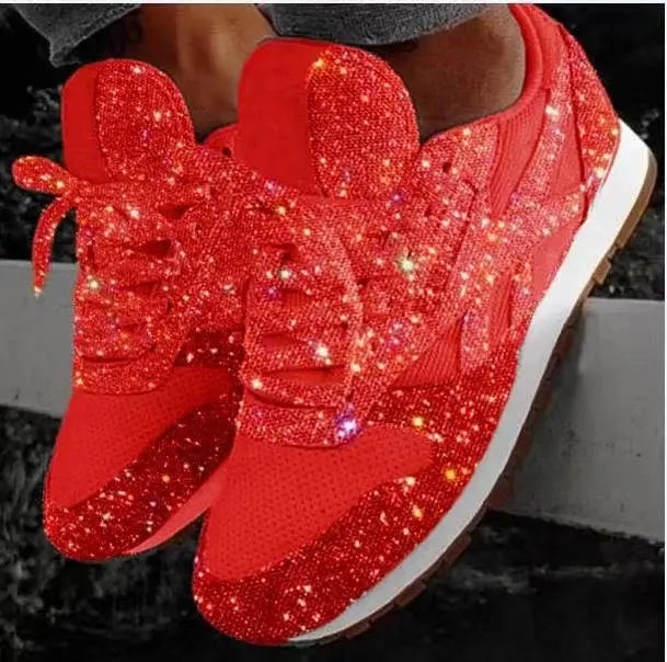 Womens Casual Sequined Shoes