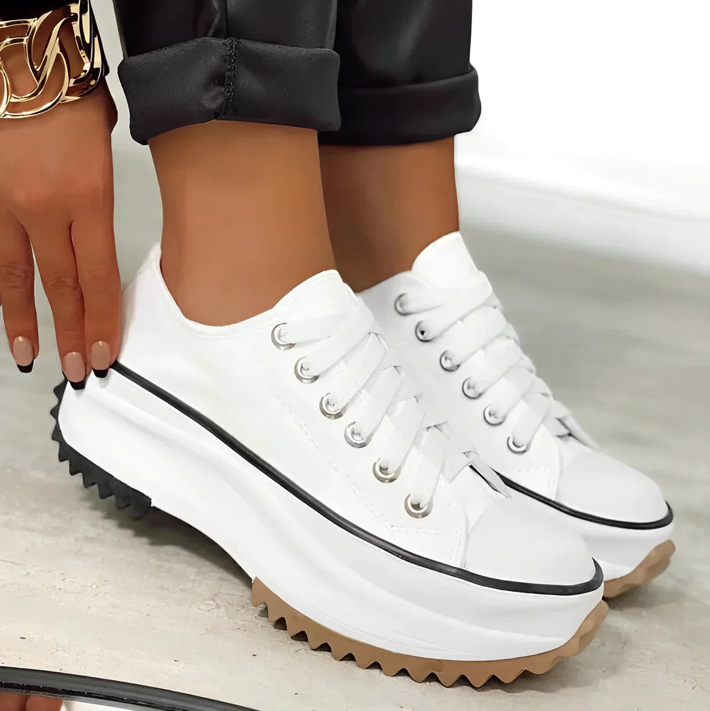 Emma Women's Platform Sneakers - Thick Sole and Trendy Design