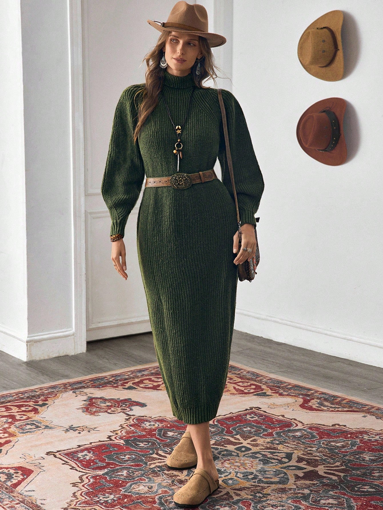 turtleneck knit dress Nushes