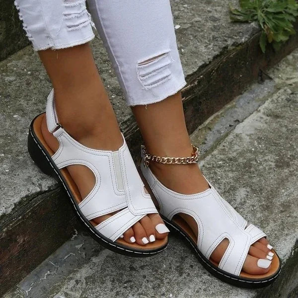 Sandales d’Été à Talon Compensé pour Femmes – Design Respirant et Bride Ajustable