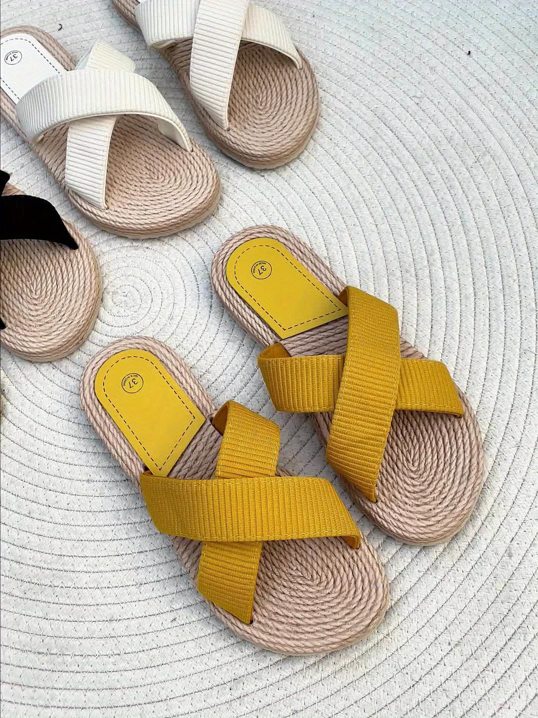 Sandales d’Été Légères pour Femmes – Brides Croisées et Semelle Antidérapante