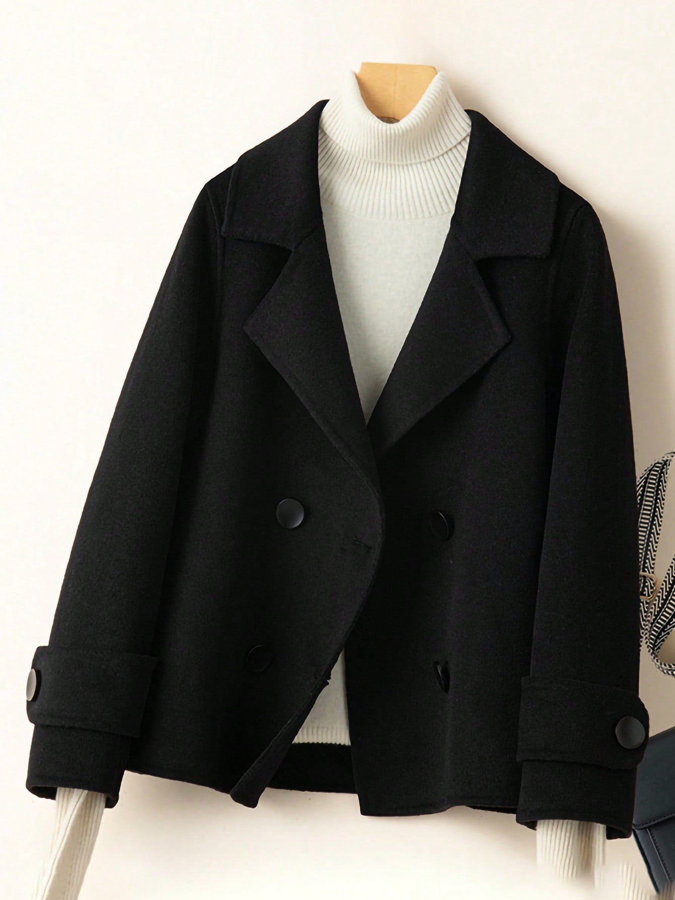 Women’s Double-Sided Wool Overcoat – Elegant Warm Winter Coat
