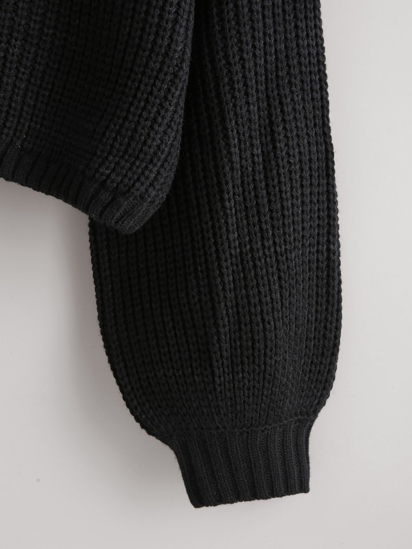 Women's Drop Shoulder Knit Sweater – Cozy Rib-Knit Long Sleeve Pullover