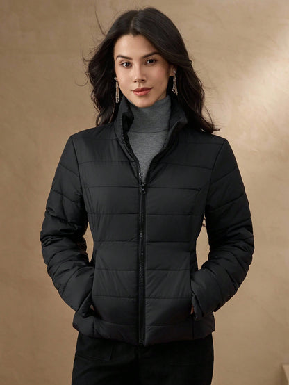 winter quilted zip up jacket for women Nushes