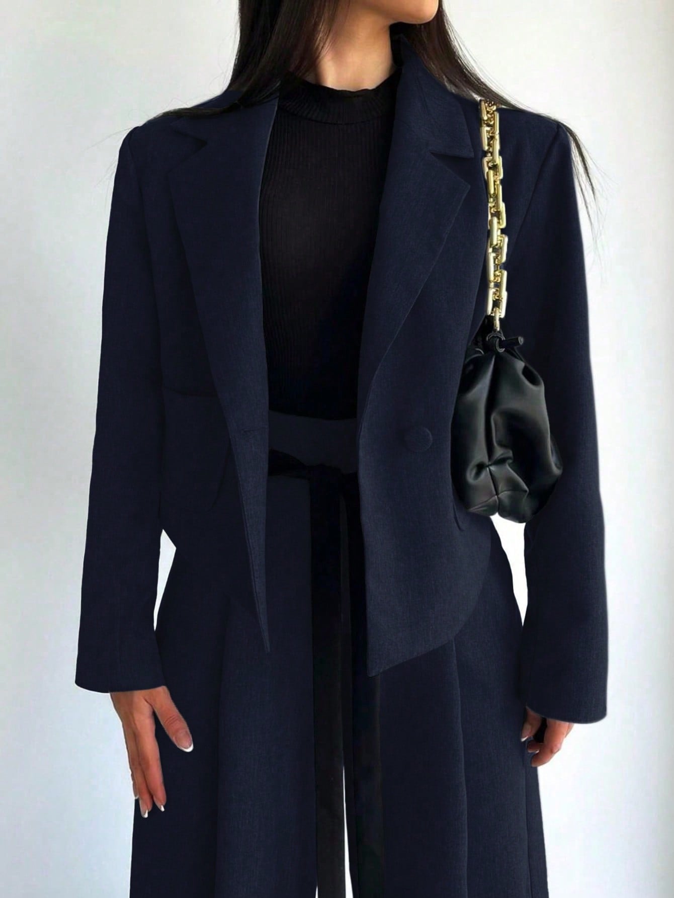 two piece green blazer pants set women