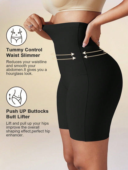 Women’s High Waist Tummy Control Body Shaper Shorts – Seamless Compression Underwear