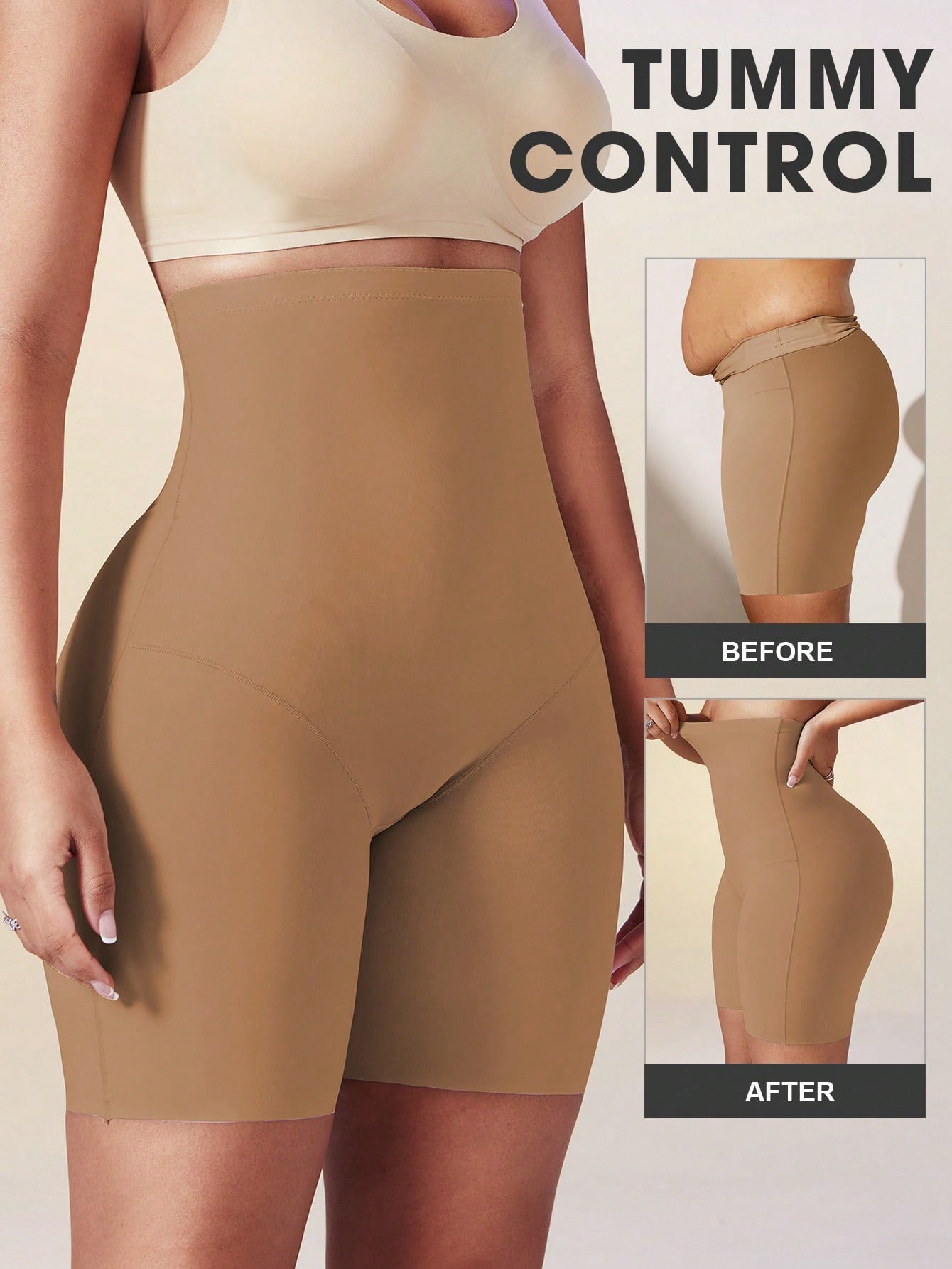 Women’s High Waist Tummy Control Body Shaper Shorts – Seamless Compression Underwear