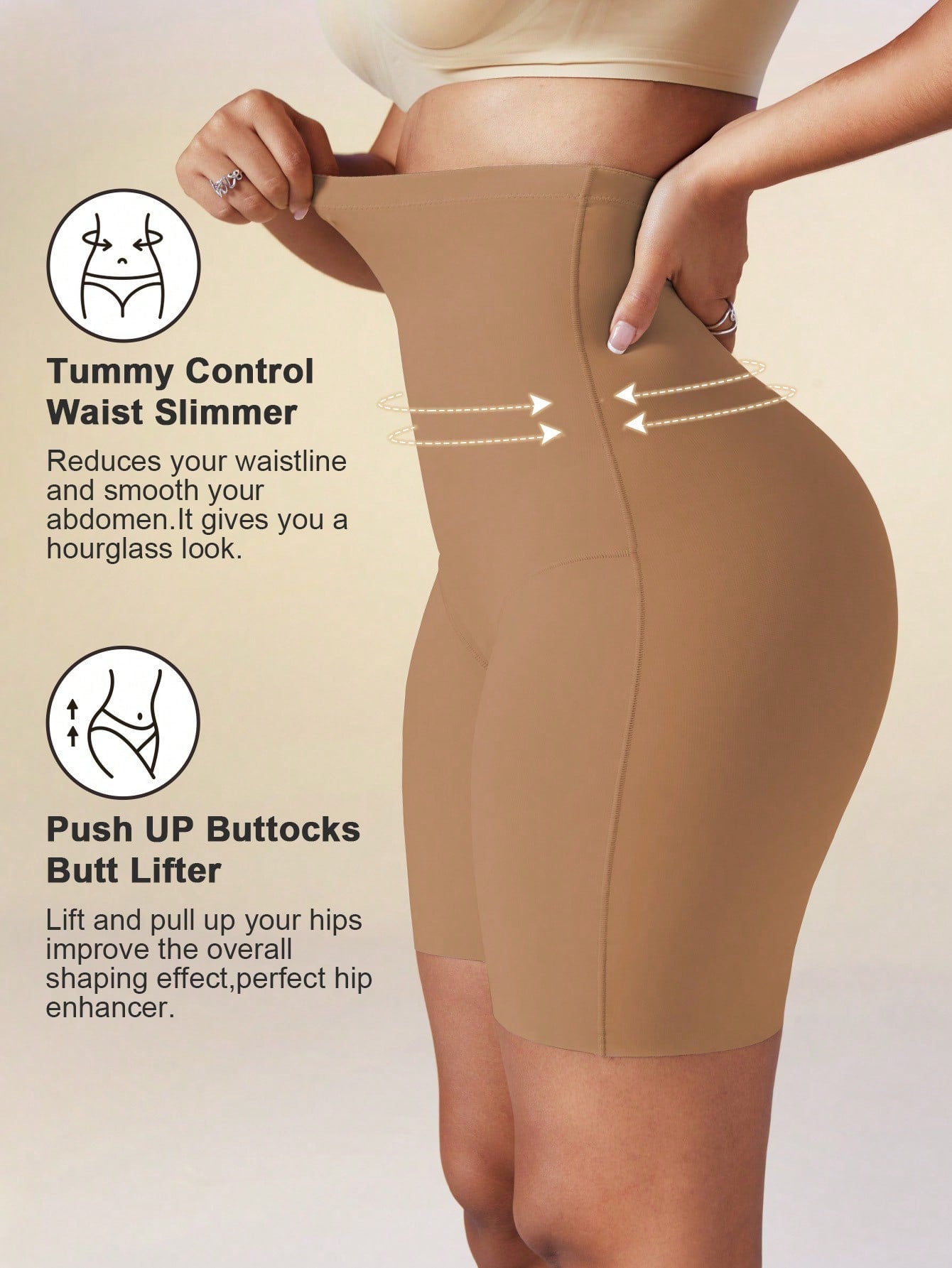 Women’s High Waist Tummy Control Body Shaper Shorts – Seamless Compression Underwear