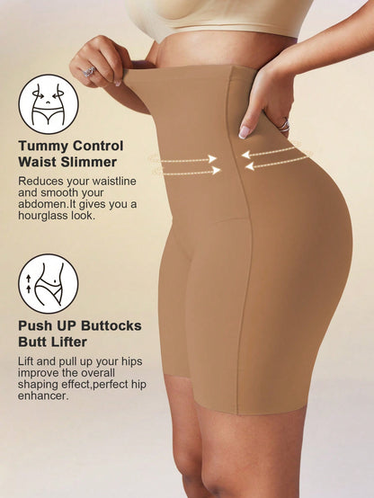 Women’s High Waist Tummy Control Body Shaper Shorts – Seamless Compression Underwear