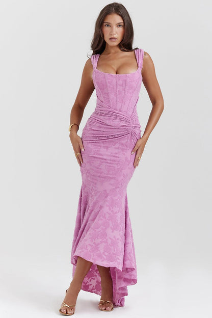 Élise Robe Midi à Imprimé Fleuri