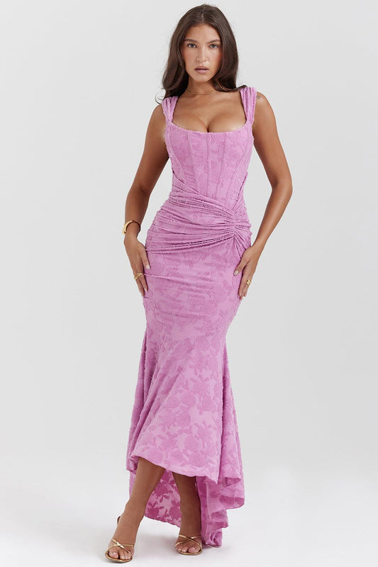 Élise Robe Midi à Imprimé Fleuri