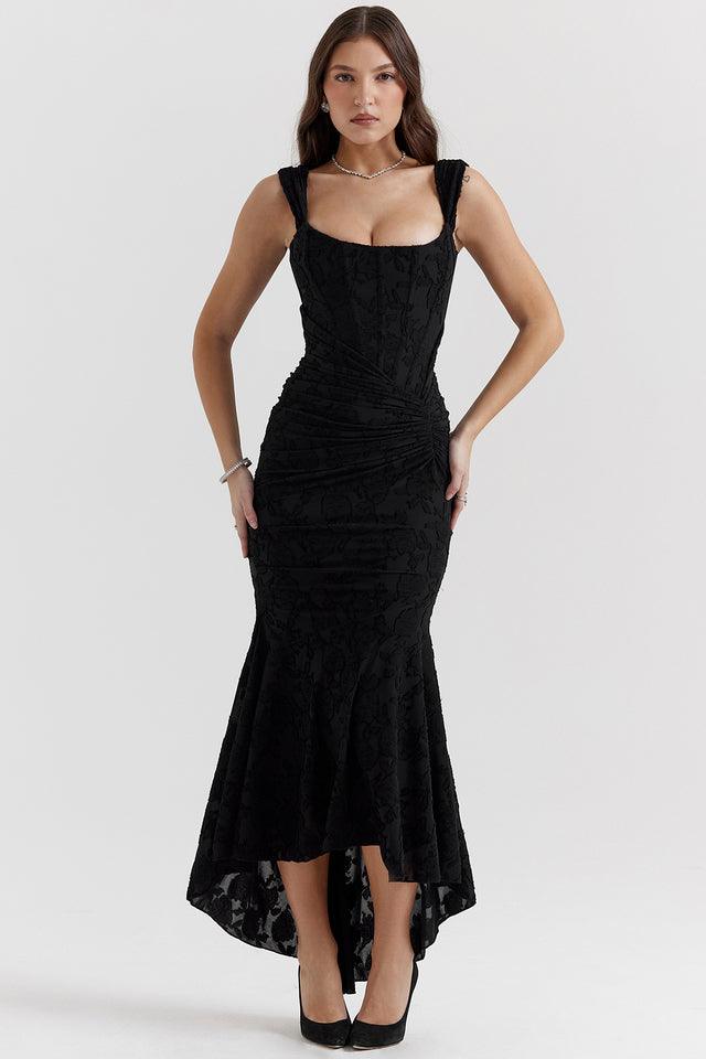 Élise Robe Midi à Imprimé Fleuri