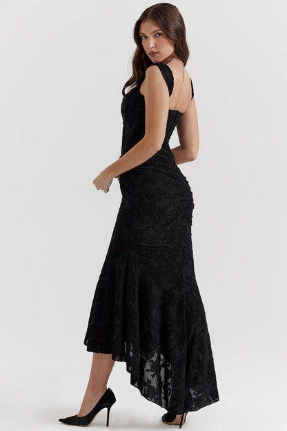 Élise Robe Midi à Imprimé Fleuri