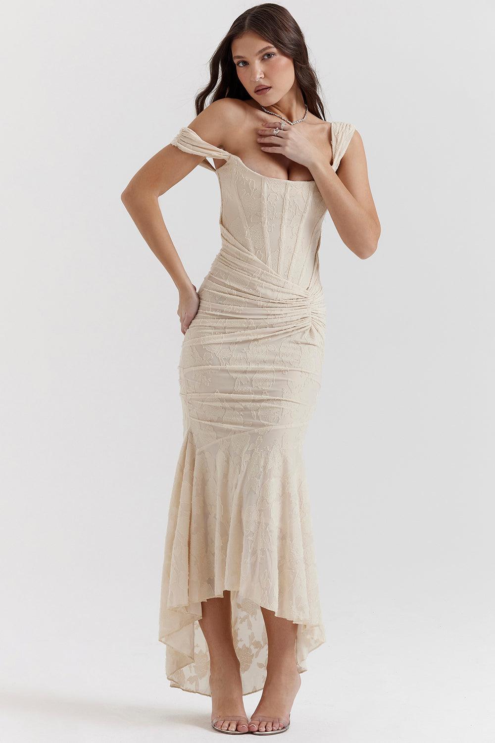 Élise Robe Midi à Imprimé Fleuri