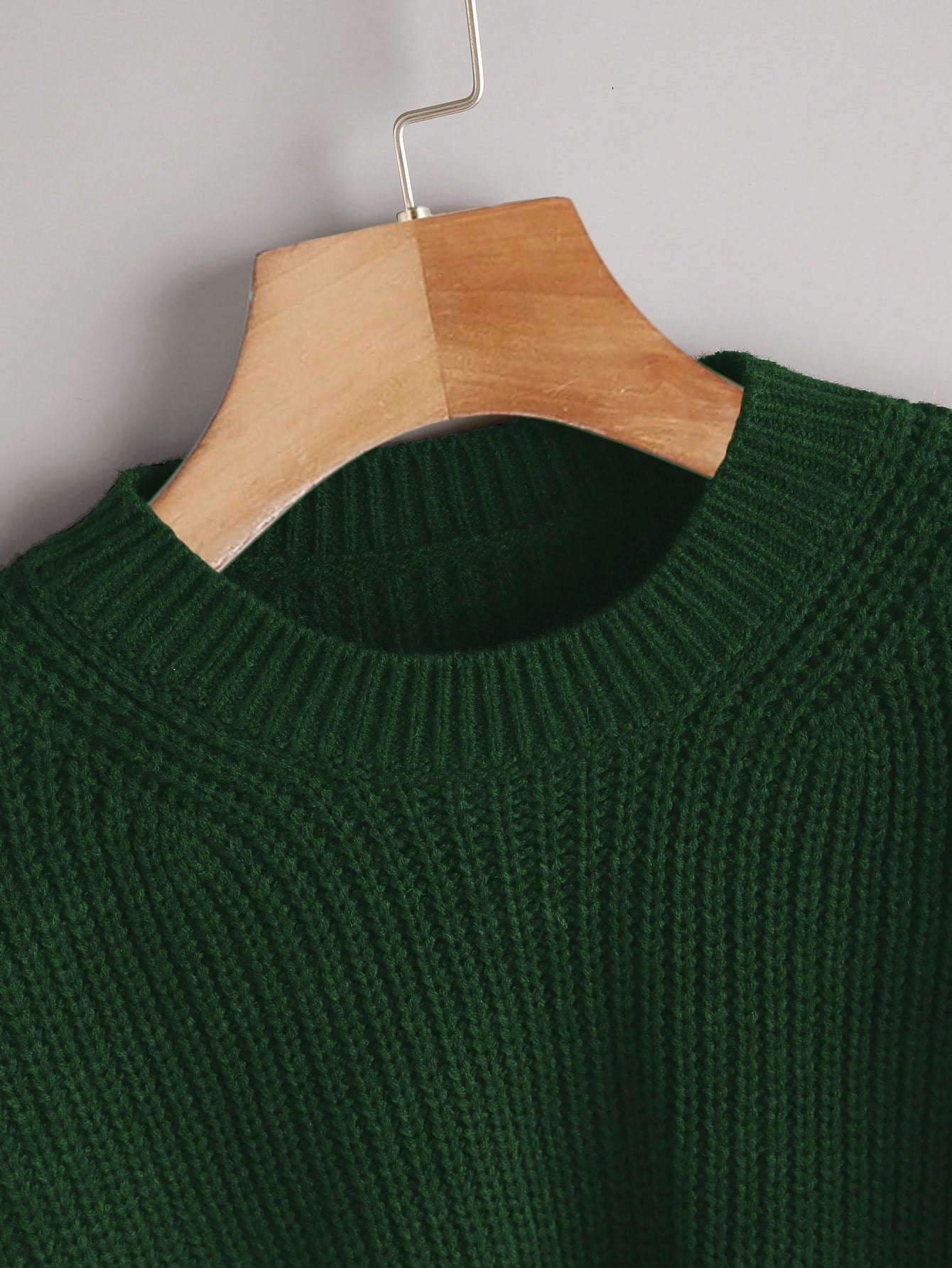 Women's Drop Shoulder Knit Sweater – Cozy Rib-Knit Long Sleeve Pullover